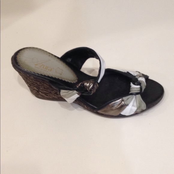 Azura Colorblock Leather Wedge Sandal - Picture 1 of 2